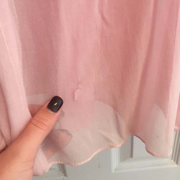 Vintage bridesmaid dress light pink and ivory lace - Picture 7 of 7